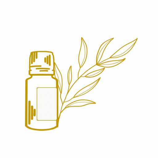 Ätherische Öle und ein Zweig als Symbol für Aromaberatung